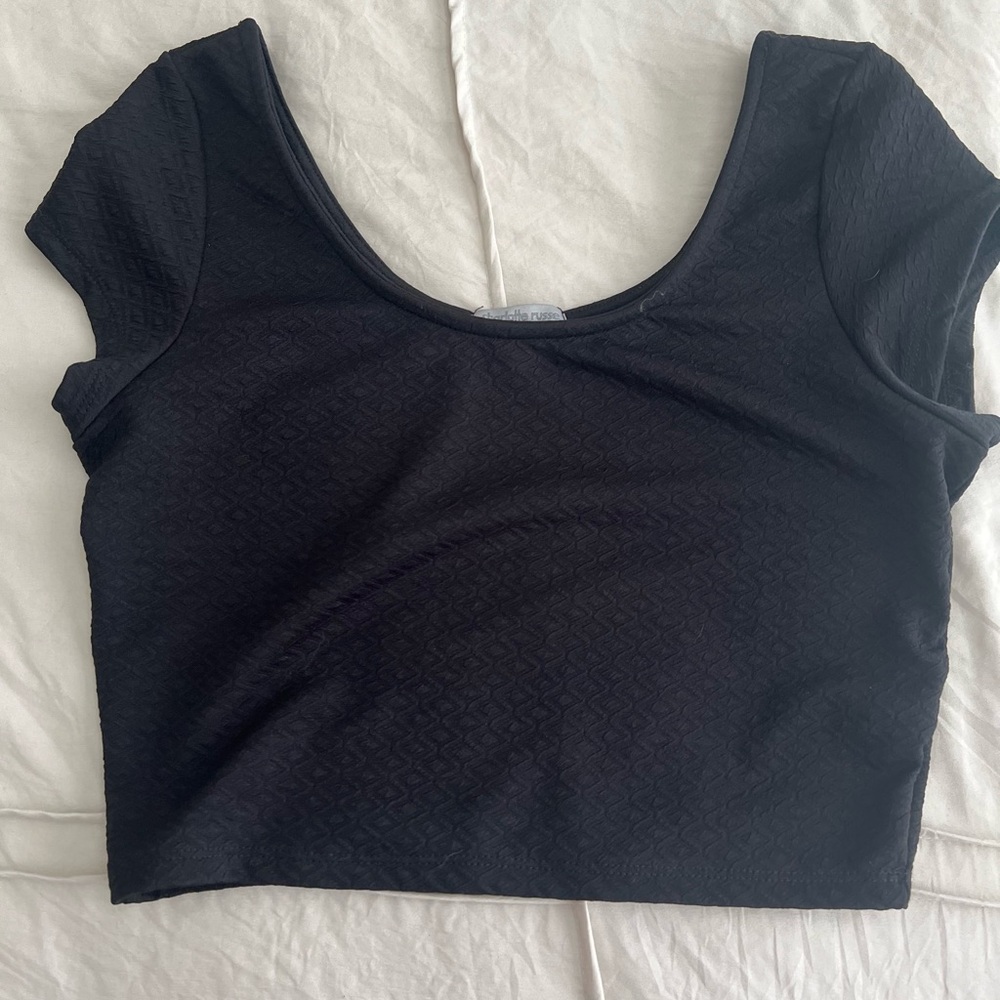 Charlotte Russe Black crop top